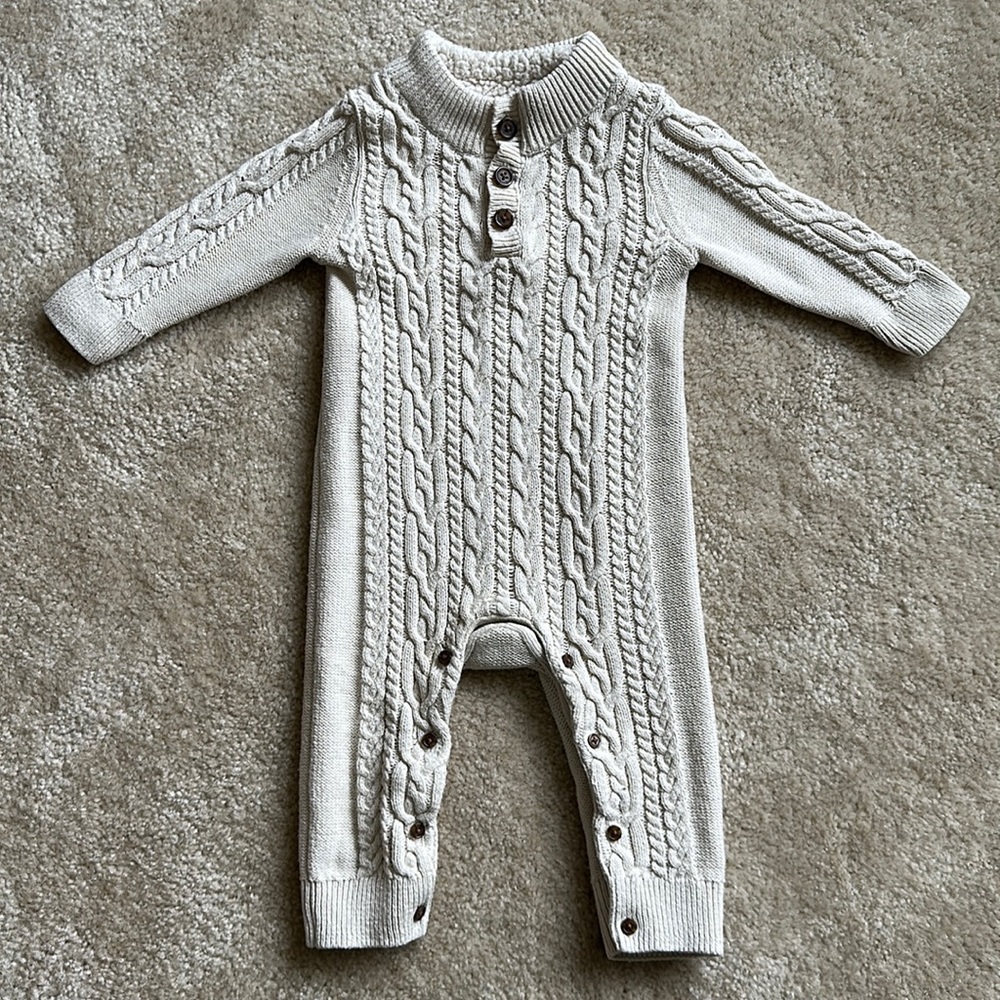 Gap Cable Knit Romper- Cream